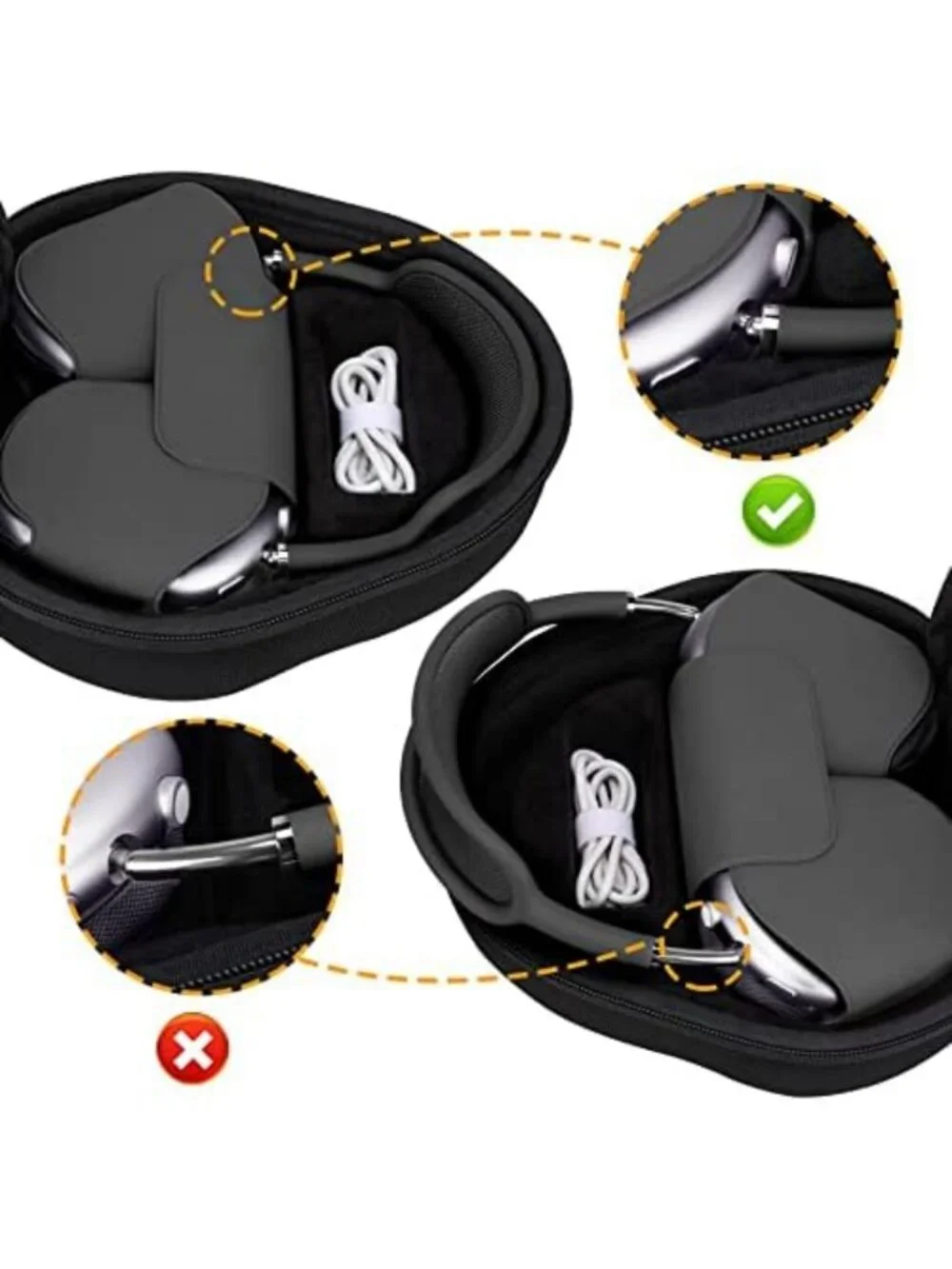 Stylish Black Case for Apple AirPods Max 2 - Protective Over-Ear Headphones